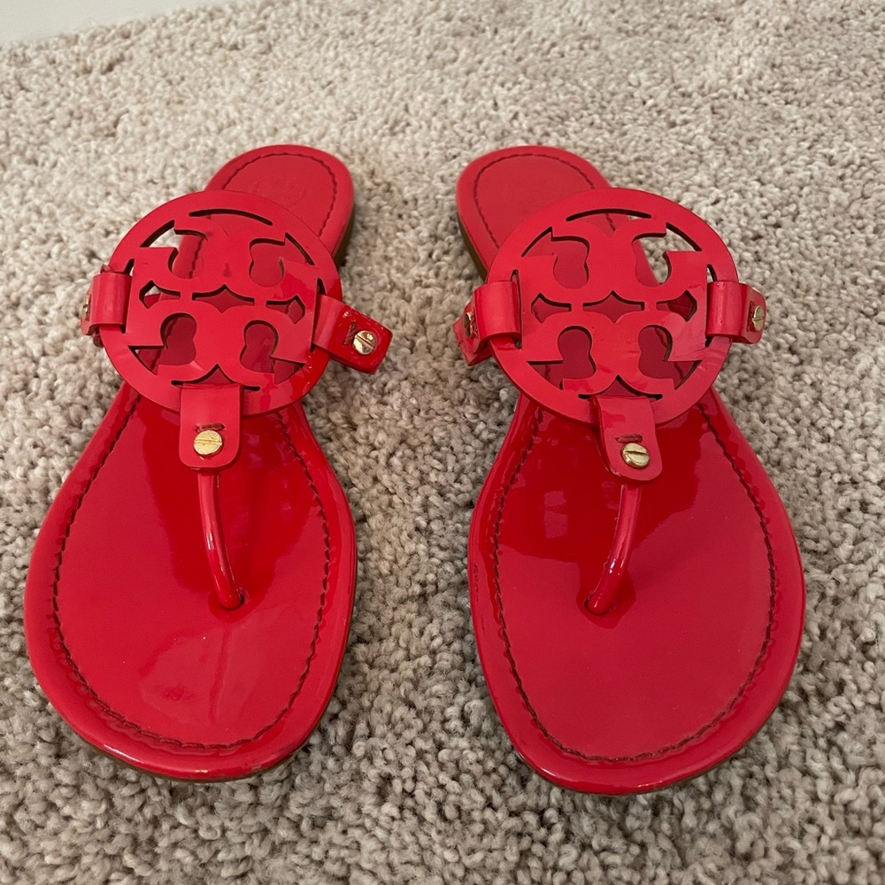 COPY - Red Tory Burch flip-flops.